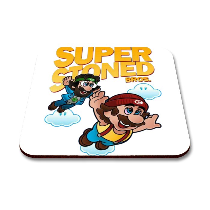 Super Stoned Bro's Square Coaster