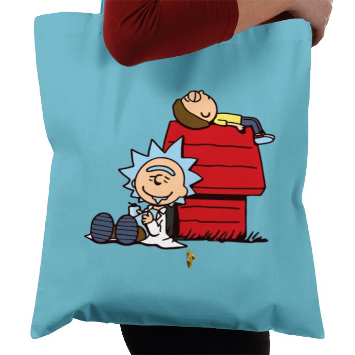 Rick & Morty x Snoopy - Snoopy Rick Tote Bag