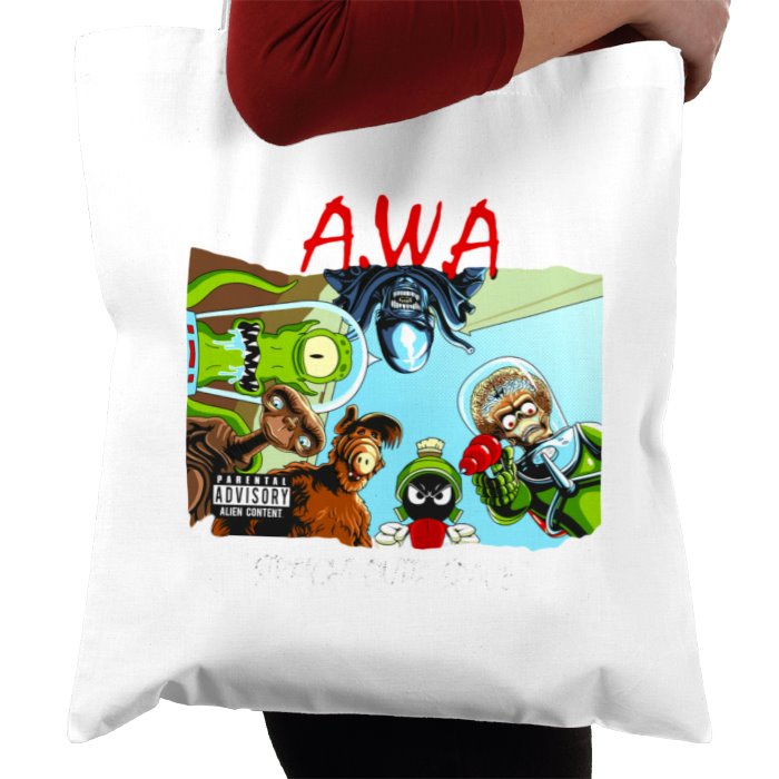 Cartoon Aliens x NWA - Aliens Without Attitude Tote Bag