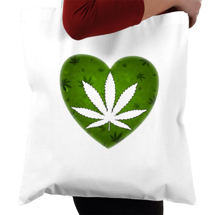 Cannabis Heart Tote Bag