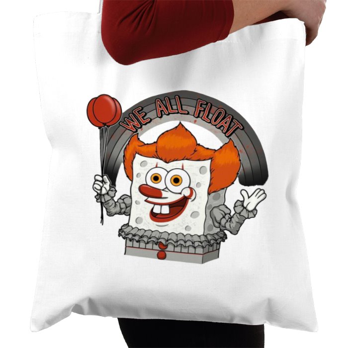 Pennywise IT x SpongeBob Square Pants - We All Float Tote Bag
