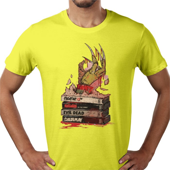 VHS Horror Tapes - Freddy Theme T Shirt