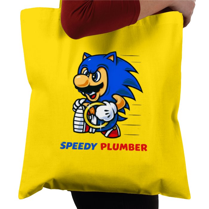 Super Mario Bro's x Sonic The Hedgehog - Speedy Plumber Tote Bag
