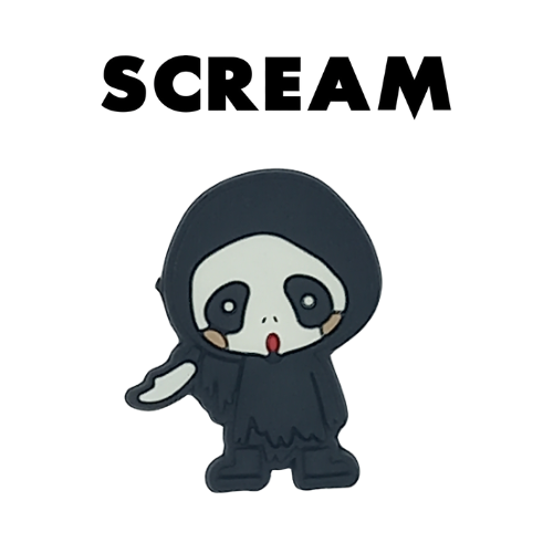 Ghost face Croc Charm