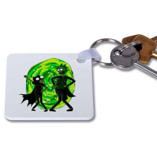 Rick & Morty x Batman - Portal Boys Keyring