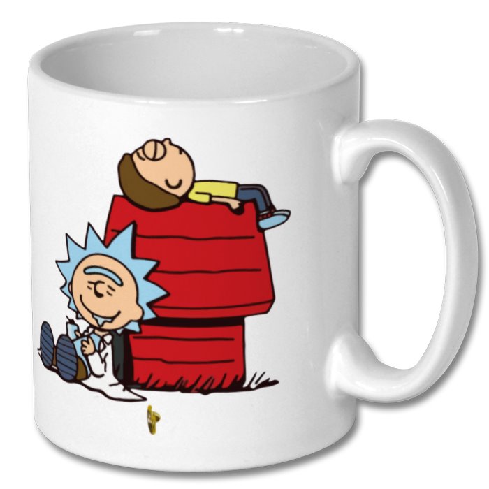 Rick & Morty & Snoopy - Chilling Mug