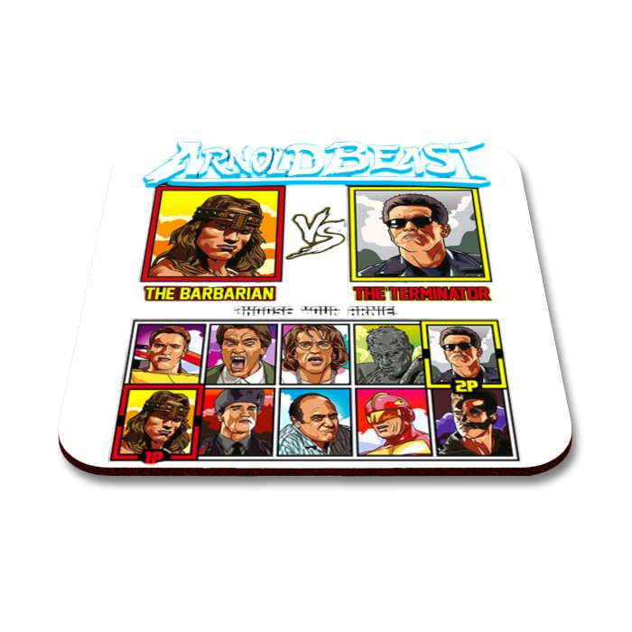 Arnold Schwarzenegger - Conan Vs Terminator Square Coaster