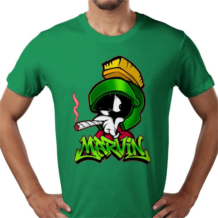Marvin The Martian x Cannabis Parody T-Shirt