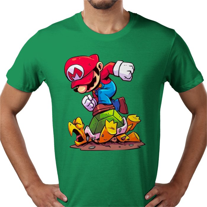 Super Mario Bros — Mario Crushing Turts T-Shirt