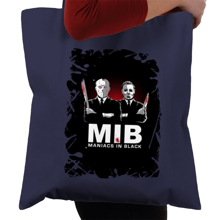 Men In Black & Friday 13th & Halloween - Maniacs In Black Tote Bag