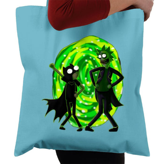 Rick & Morty x Batman - Portal Pose Tote Bag