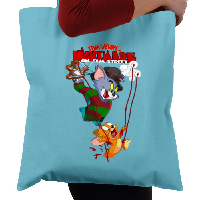 Tom & Jerry & A Nightmare On Elm Street - Freddy & Jerry Tote Bag