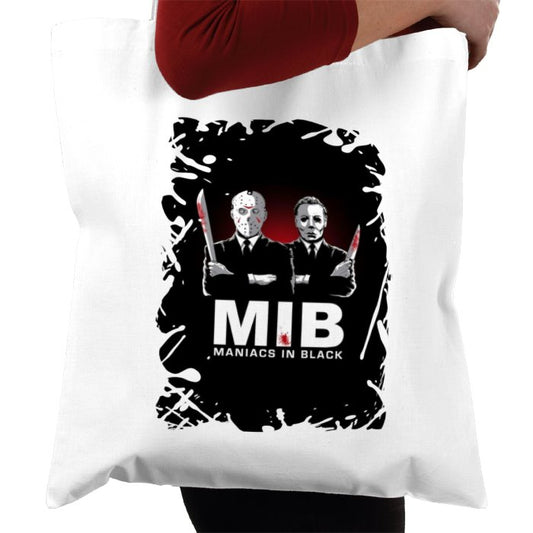 Men In Black & Friday 13th & Halloween - Maniacs In Black Tote Bag