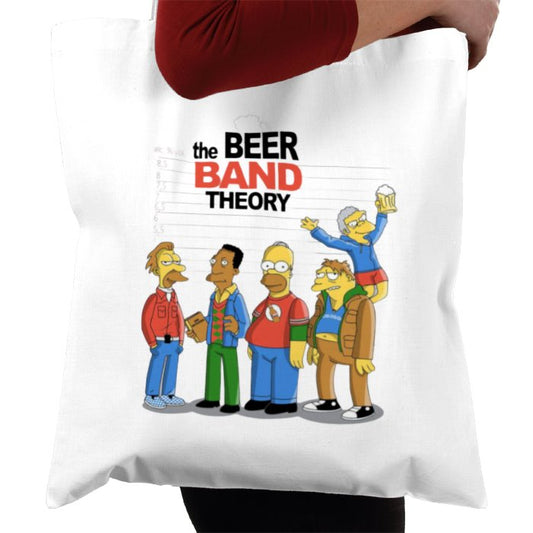 The Simpsons & The Big Bang Theory - Beer Band Theory Tote Bag