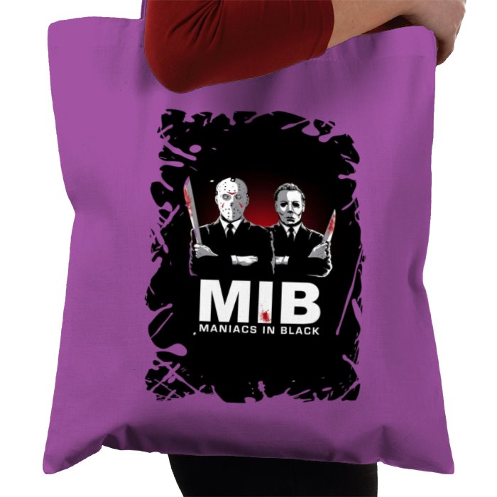 Men In Black & Friday 13th & Halloween - Maniacs In Black Tote Bag