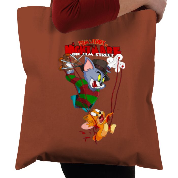 Tom & Jerry & A Nightmare On Elm Street - Freddy & Jerry Tote Bag