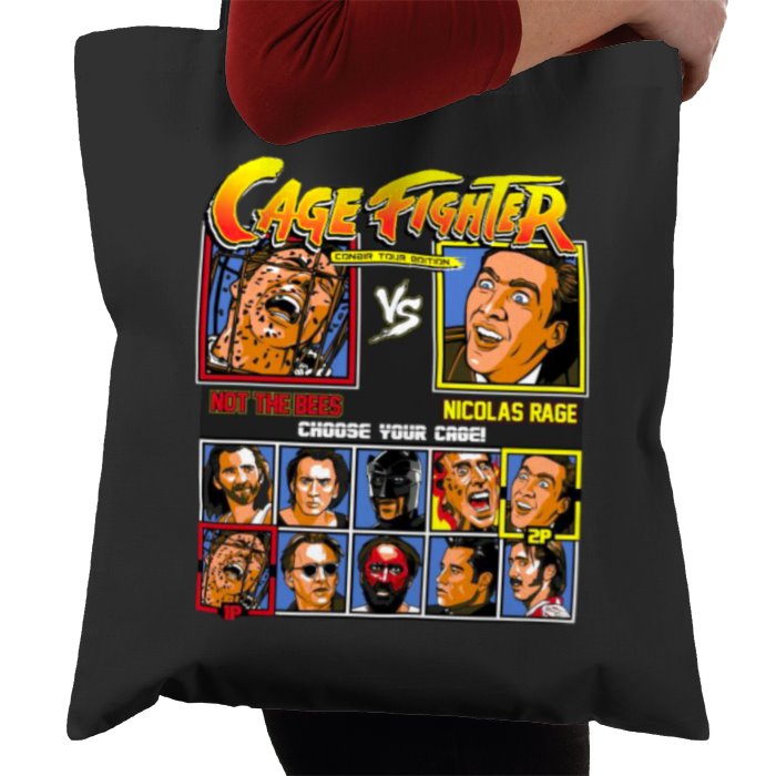 Nicholas Cage & Street Fighter - Cage Fighter Tote Bag