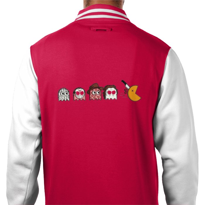 Pacman & Horror Movies - Horror Mashup Varsity Jacket