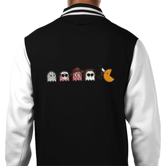 Pacman & Horror Movies - Horror Mashup Varsity Jacket