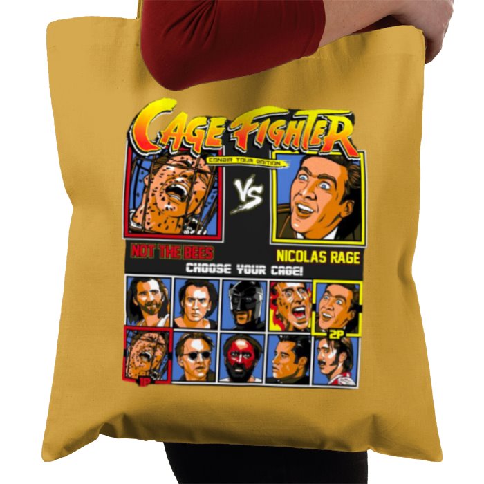 Nicholas Cage & Street Fighter - Cage Fighter Tote Bag