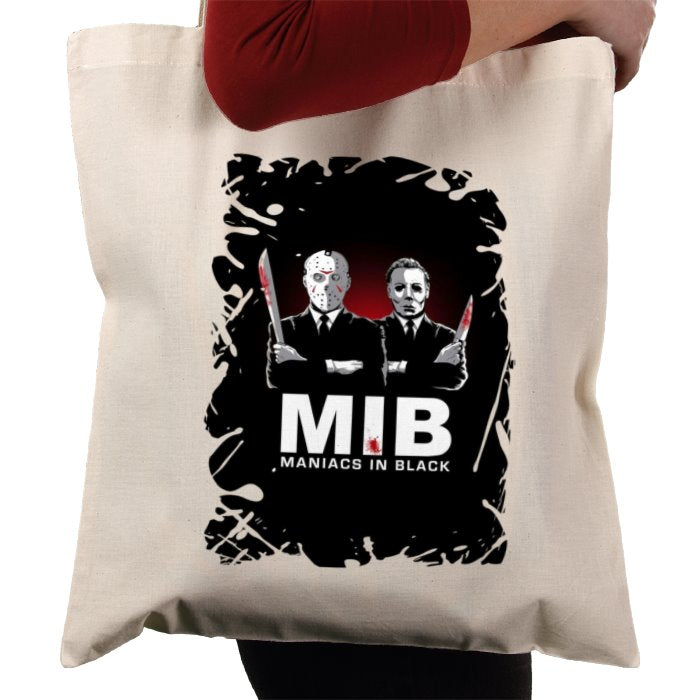 Men In Black & Friday 13th & Halloween - Maniacs In Black Tote Bag