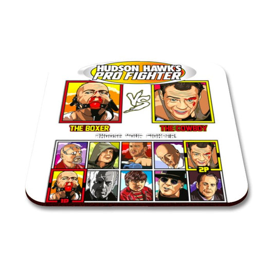 Bruce Willis - Pulp Fiction Vs Die Hard Square Coaster