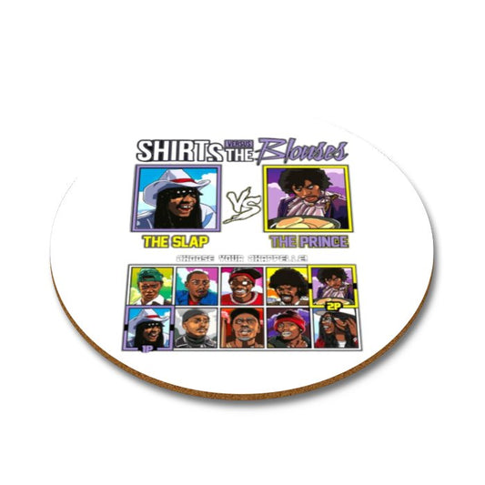 Skirt Vs Blowse Round Coasters
