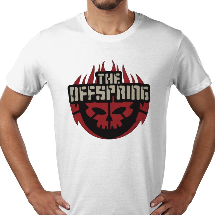 White t-shirt with 'The Offspring' logo on a white background