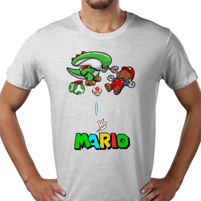 Super Mario x Aliens - Aliens Vs Mario T-shirt