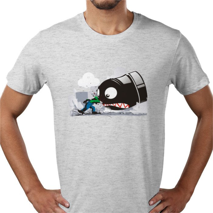 Super Mario Bros — Luigi Punching Bullet Bill T-Shirt