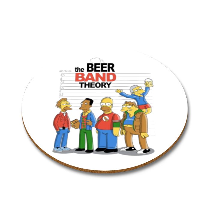 The Simpsons x The Big Bang Theory - Beer Band Theory Round Coasters
