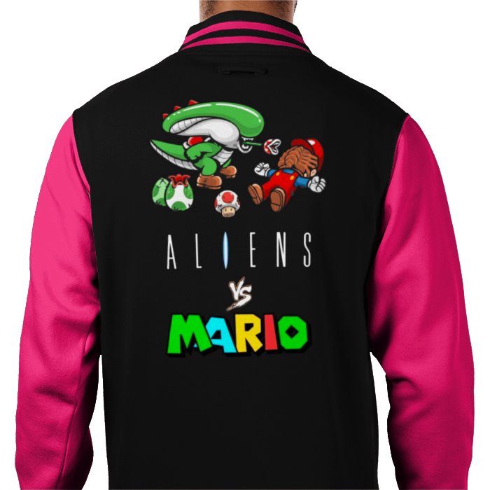 Super Mario x Aliens - Xeno Yoshi Varsity Jacket