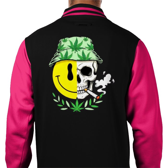 Emoji Skull Varsity Jacket