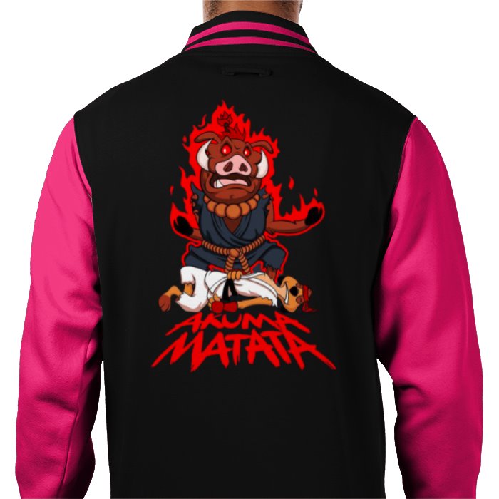 Timone & Pumba x Street Fighter - Akuma Matata Varsity Jacket
