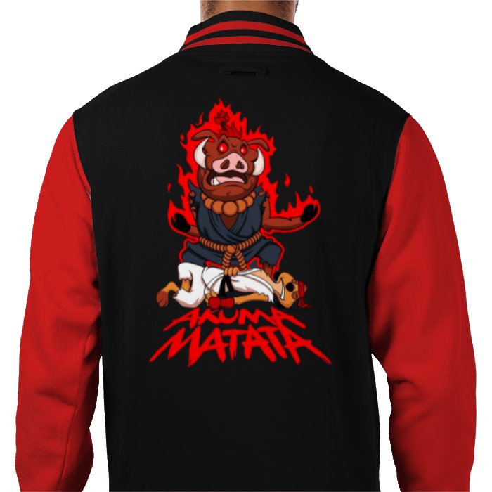 Timone & Pumba x Street Fighter - Akuma Matata Varsity Jacket