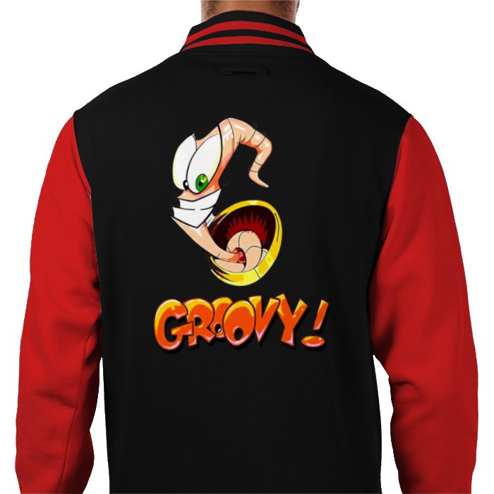Earth Worm Jim - Groovy Varsity Jacket