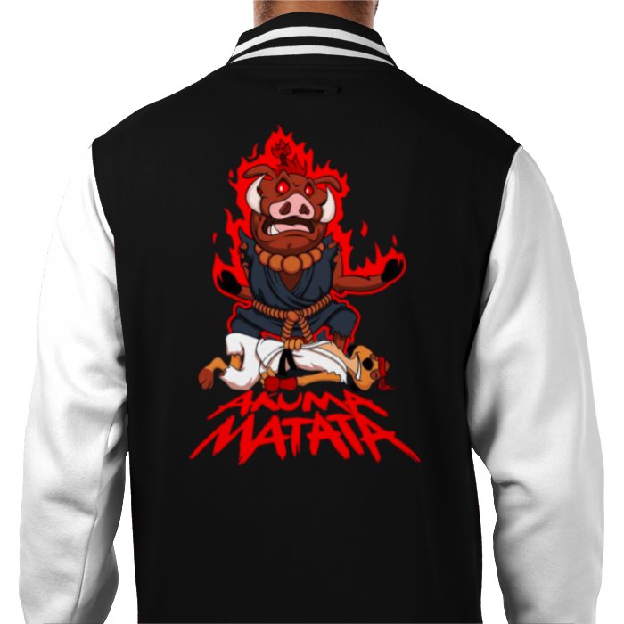 Timone & Pumba x Street Fighter - Akuma Matata Varsity Jacket