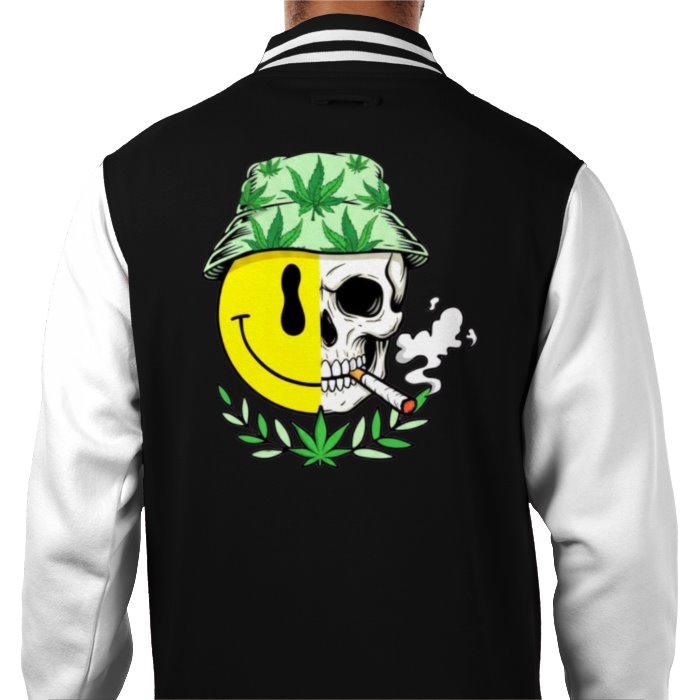 Emoji Skull Varsity Jacket