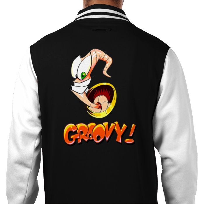 Earth Worm Jim - Groovy Varsity Jacket