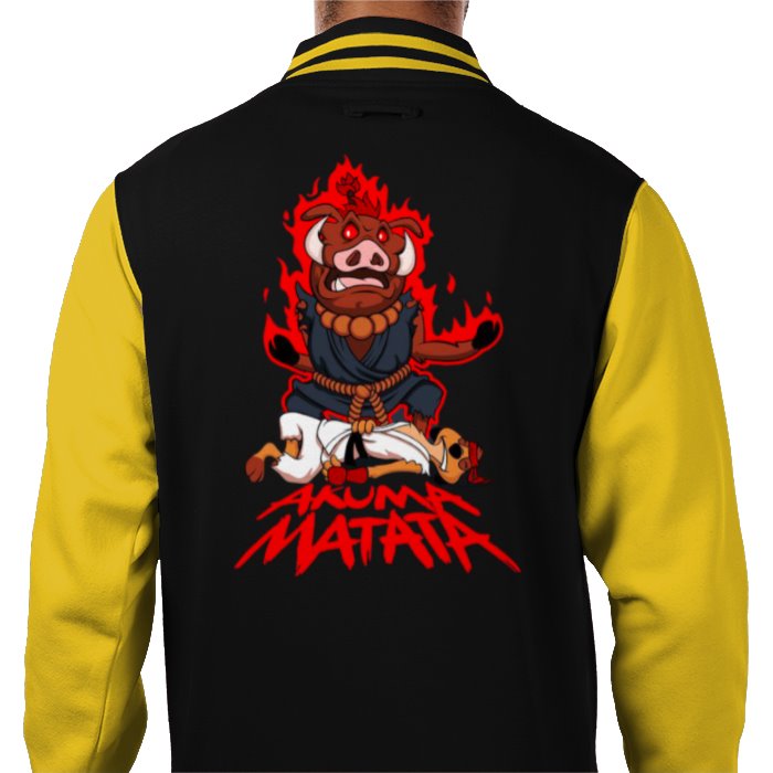 Timone & Pumba x Street Fighter - Akuma Matata Varsity Jacket