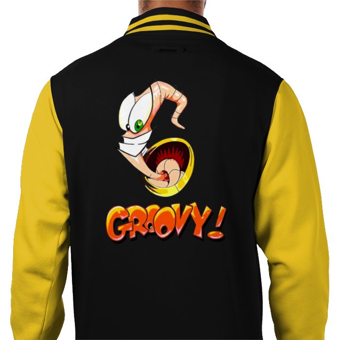 Earth Worm Jim - Groovy Varsity Jacket