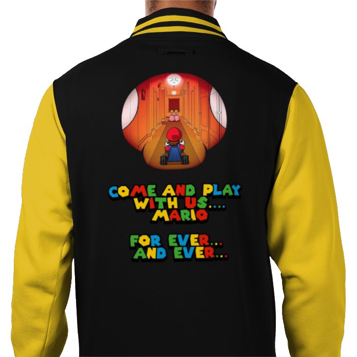 Super Mario x The Shinning - Come Play With Us Varsity Jacket