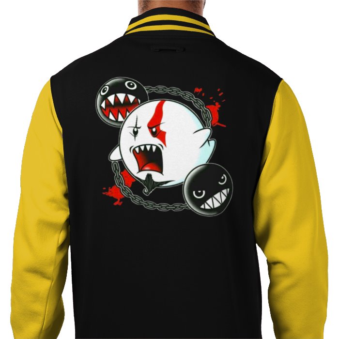 Super Mario x God Of War - Ghost Of War Varsity Jacket