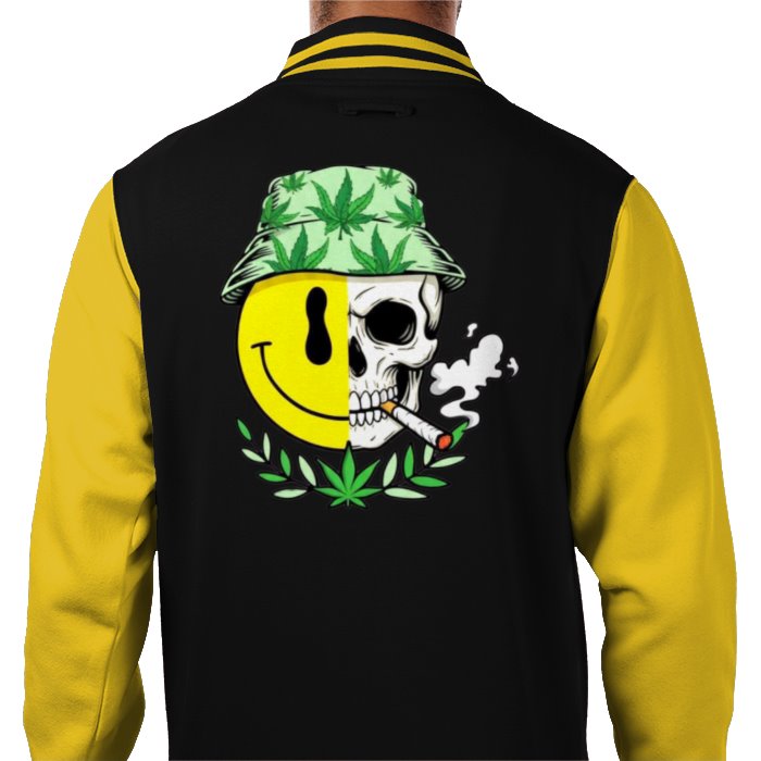 Emoji Skull Varsity Jacket