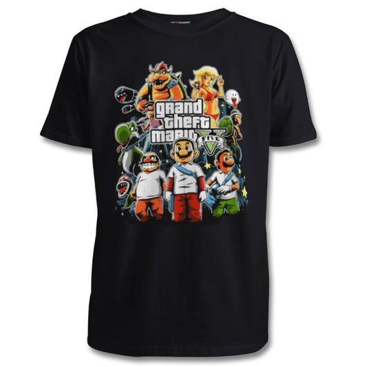 Grand Theft Auto & Super Mario Bro's - Grand Theft Mario T-shirt