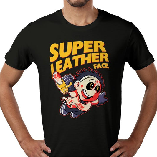 Texas Chainsaw Massacre x Super Mario Bros - Super Leatheface T Shirt