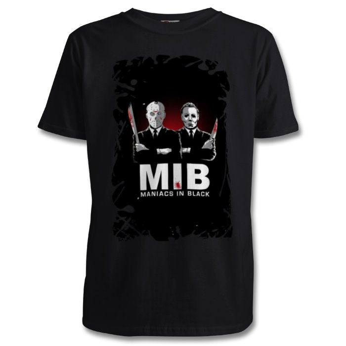 Men In Black & Friday 13th & Halloween - Maniacs In Black T-shirt