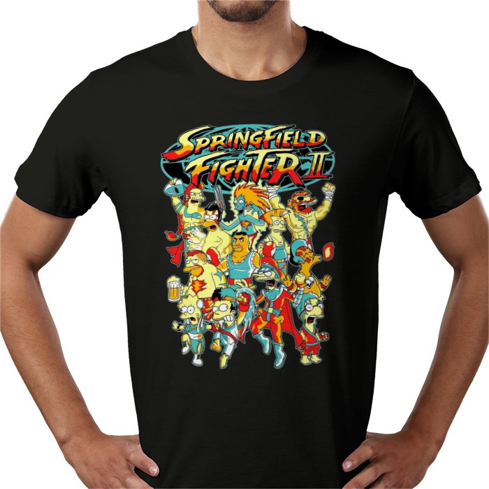 The Simpsons x Street Fighter 2 Parody T-Shirt