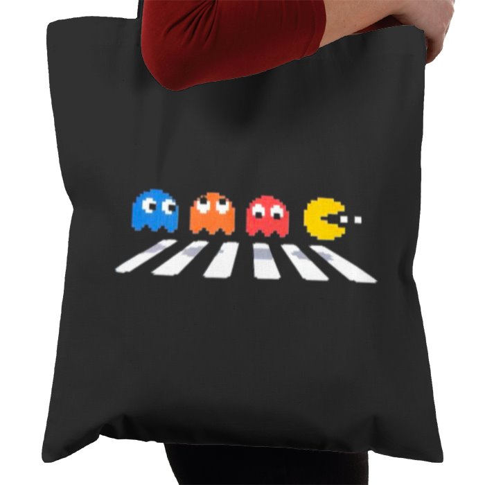 Pacman & The Beatles - Abby Road Tote Bag