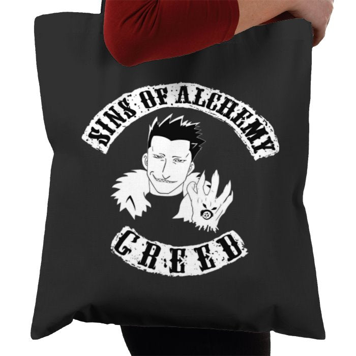 Full Metal Alchemist x Sons Of Anarchy - Sins Of Greed Tote Bag